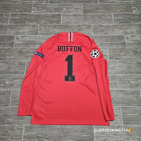Jordan PSG Gigi Buffon #1 2018/2019 long sleeve goalkeeper jersey UCL Size L - Picture 6 of 16